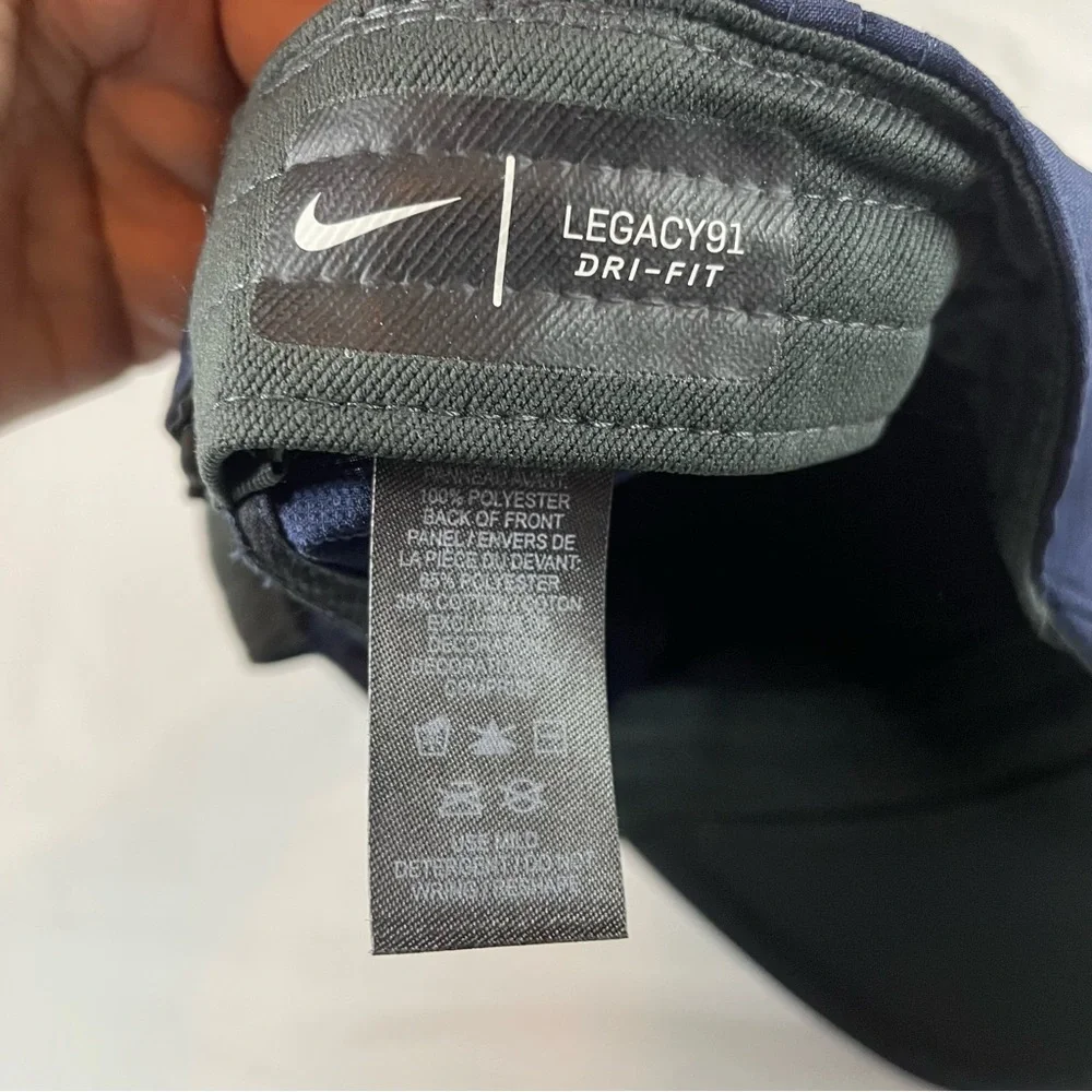 Nike Legacy91 Dri Fit Baseball Cap Hat Blue Mens OSFM Adjustable Logo